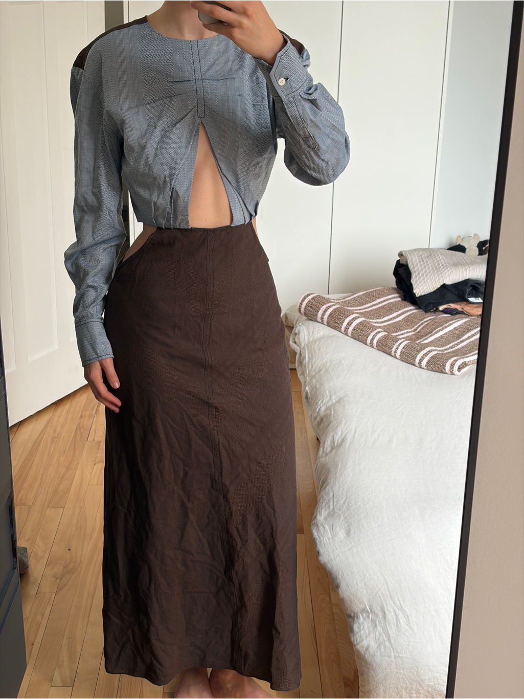 Diotima Blue & Brown Maxi Dress